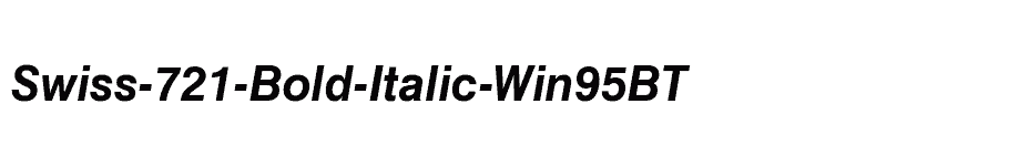 font Swiss-721-Bold-Italic-Win95BT download