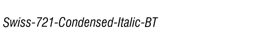 font Swiss-721-Condensed-Italic-BT download