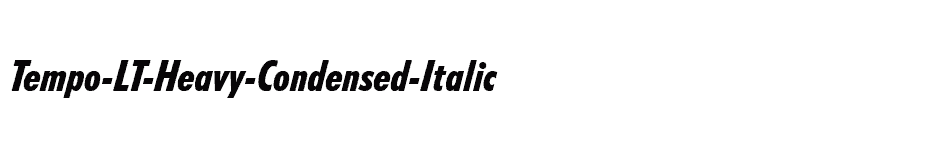 font Tempo-LT-Heavy-Condensed-Italic download