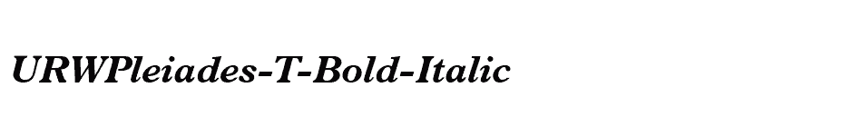 font URWPleiades-T-Bold-Italic download