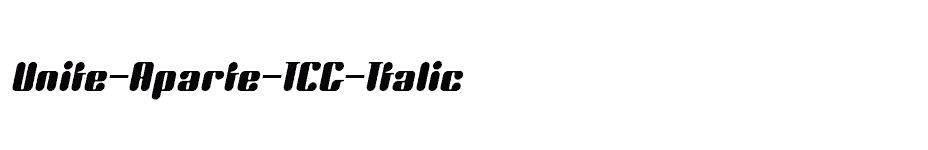 font Unite-Aparte-ICG-Italic download