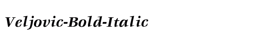 font Veljovic-Bold-Italic download