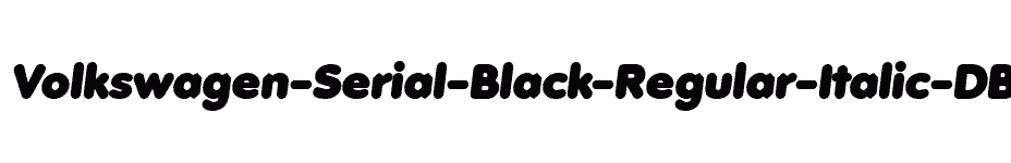font Volkswagen-Serial-Black-Regular-Italic-DB download