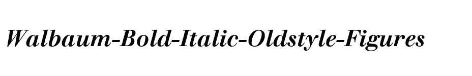 font Walbaum-Bold-Italic-Oldstyle-Figures download