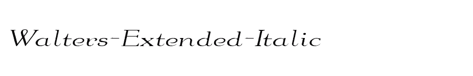 font Walters-Extended-Italic download