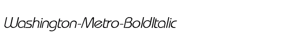font Washington-Metro-BoldItalic download
