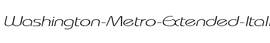 font Washington-Metro-Extended-Italic download