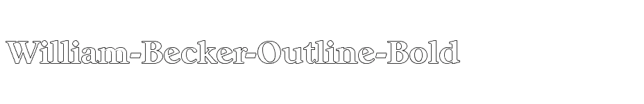 font William-Becker-Outline-Bold download
