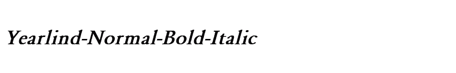 font Yearlind-Normal-Bold-Italic download