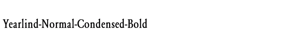 font Yearlind-Normal-Condensed-Bold download