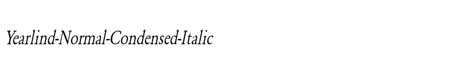 font Yearlind-Normal-Condensed-Italic download