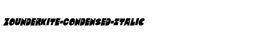 font Zounderkite-Condensed-Italic download
