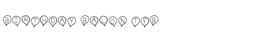 font birthday-balon-tfb download