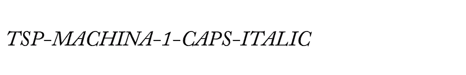 font tsp-machina-1-caps-Italic download