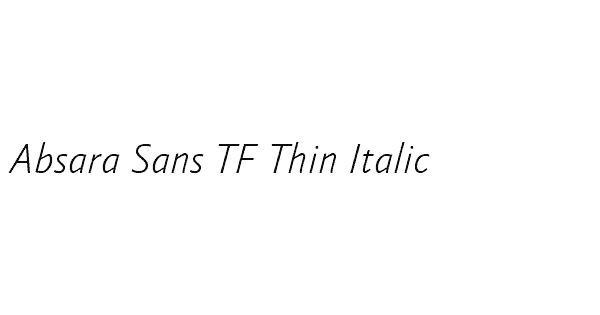 Absara Sans TF Thin Italic