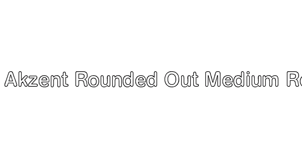Akzent Rounded Out Medium Regular