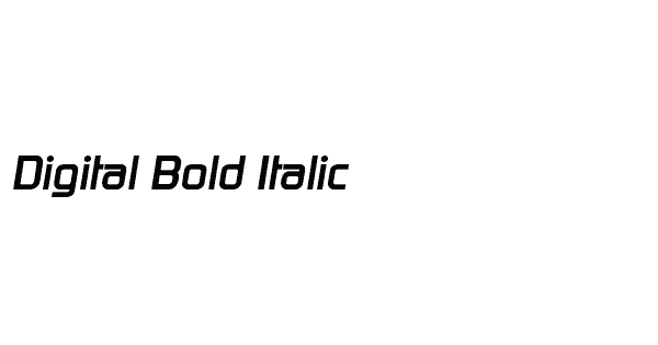 Digital Bold Italic