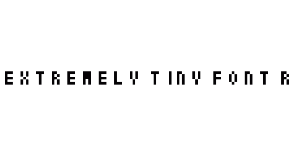 Extremely Tiny Font Regular