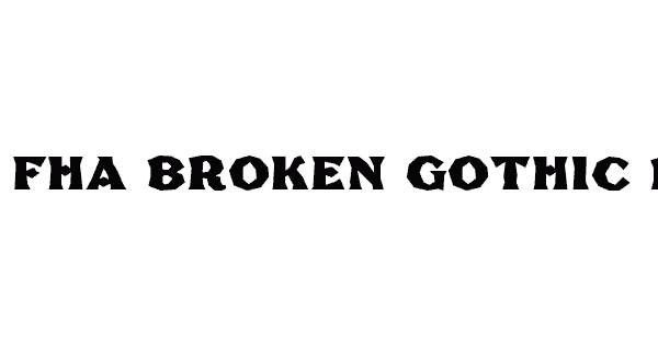 FHA Broken Gothic Poster NC