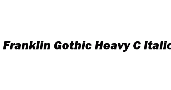 Franklin Gothic Heavy C Italic