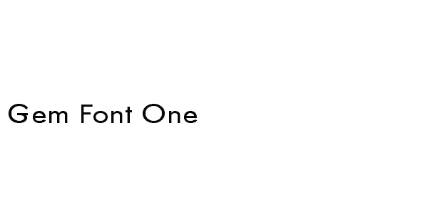 Gem Font One