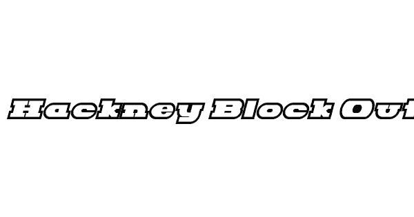 Hackney Block Outline Italic