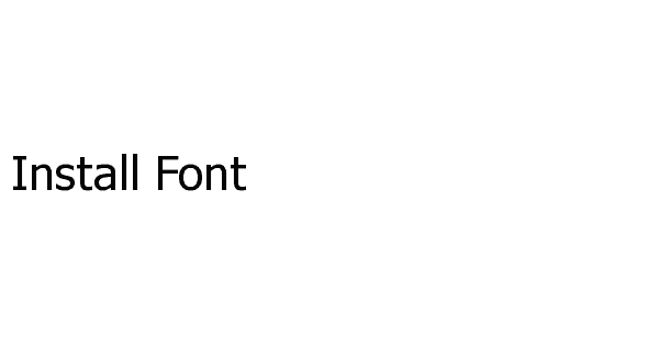 Install Font