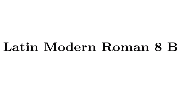 Latin Modern Roman 8 Bold