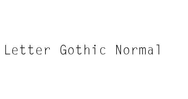 Letter Gothic Normal