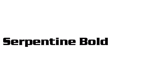 serpentine bold font