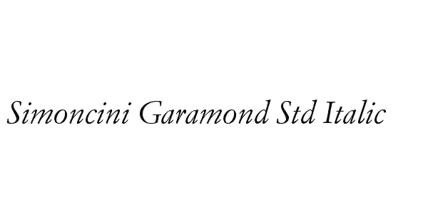 Simoncini Garamond Std Italic