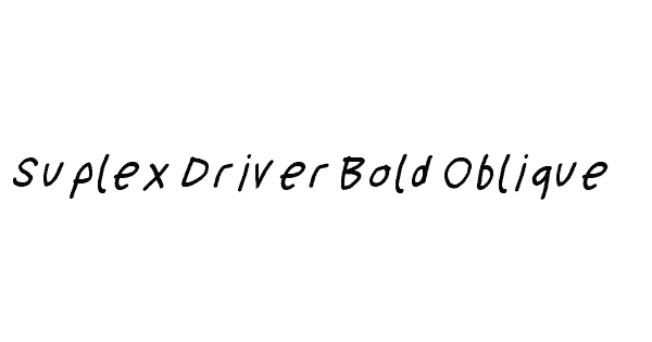 Suplex Driver Bold Oblique