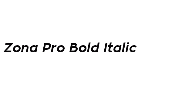 Zona Pro Bold Italic