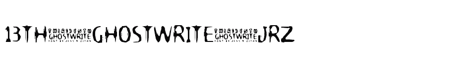 font 13th-Ghostwrite-JRZ download