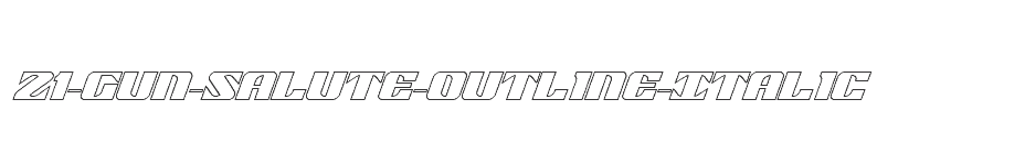 font 21-Gun-Salute-Outline-Italic download