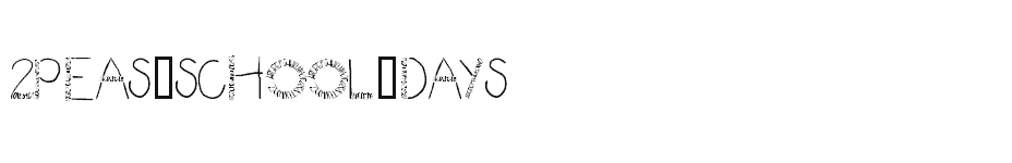 font 2Peas-School-Days download