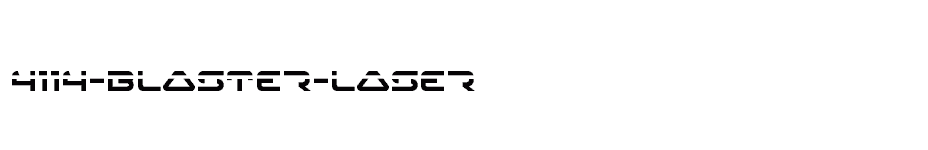 font 4114-Blaster-Laser download