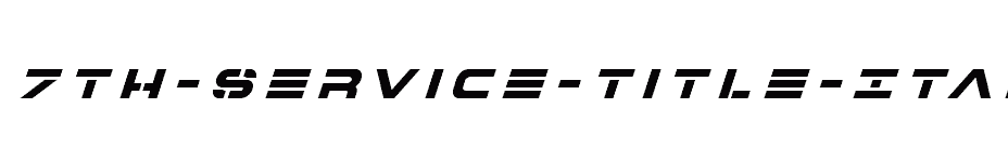 font 7th-Service-Title-Italic download