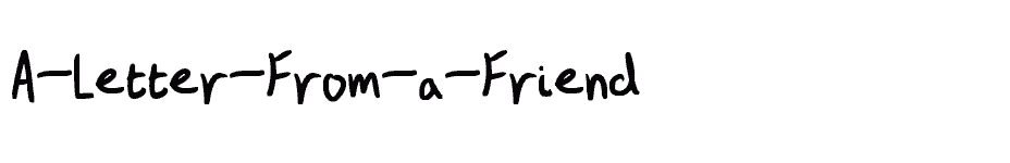 font A-Letter-From-a-Friend download