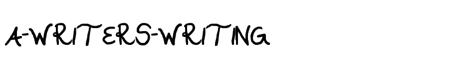 font A-WRITERS-WRITING download