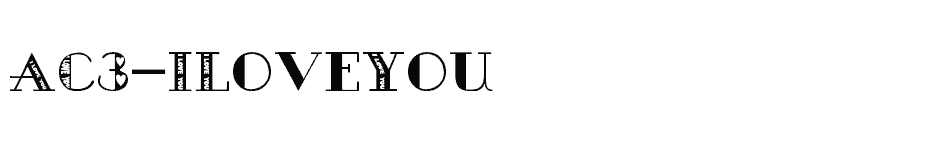 font AC3-ILoveYou download