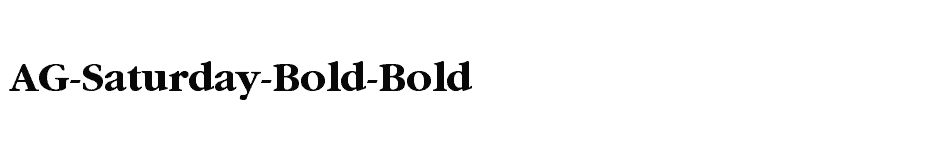 font AG-Saturday-Bold-Bold download