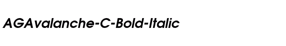 font AGAvalanche-C-Bold-Italic download