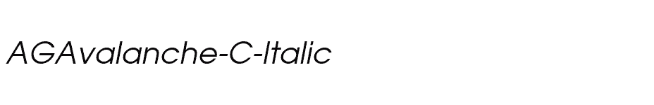 font AGAvalanche-C-Italic download