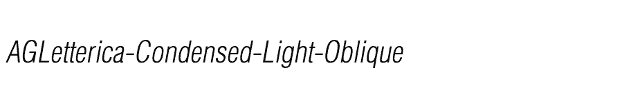 font AGLetterica-Condensed-Light-Oblique download