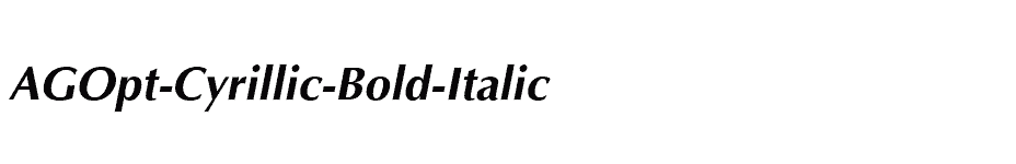 font AGOpt-Cyrillic-Bold-Italic download