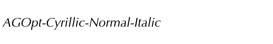 font AGOpt-Cyrillic-Normal-Italic download