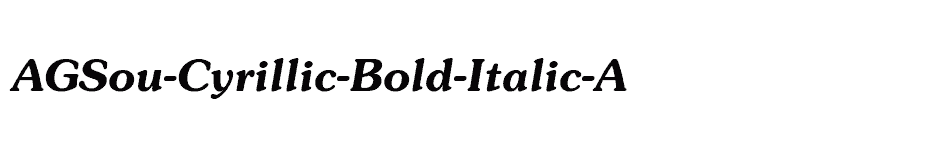 font AGSou-Cyrillic-Bold-Italic-A download