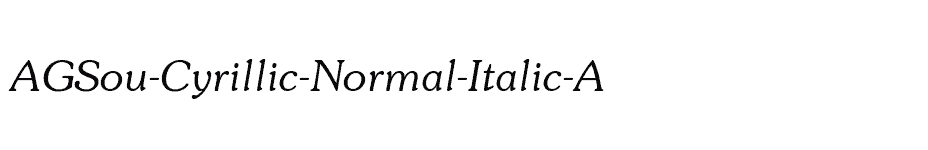 font AGSou-Cyrillic-Normal-Italic-A download