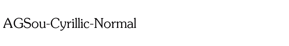 font AGSou-Cyrillic-Normal download